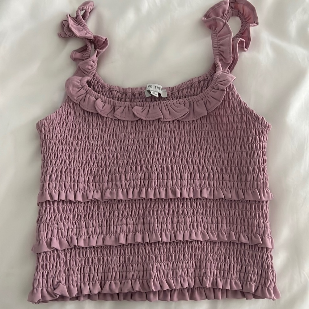 Ruffled tank top